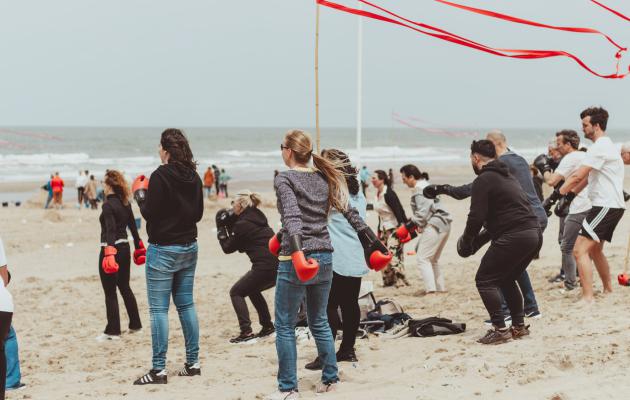 boxing workshop Kijkduin boost teamwork outdoor